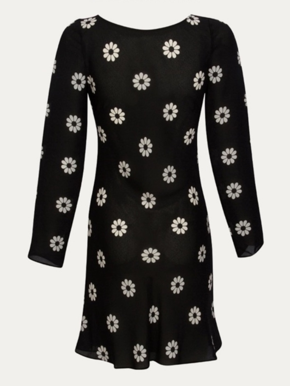 Realisation silk Claudia Schiffer Daisy Print Long-Sleeve Dress  The Cosimia S